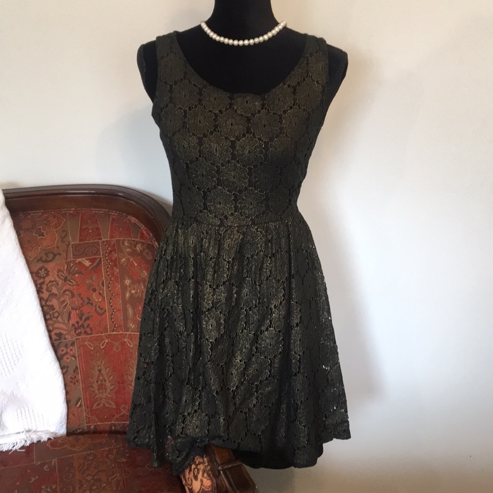 Bronzed Floral LBD